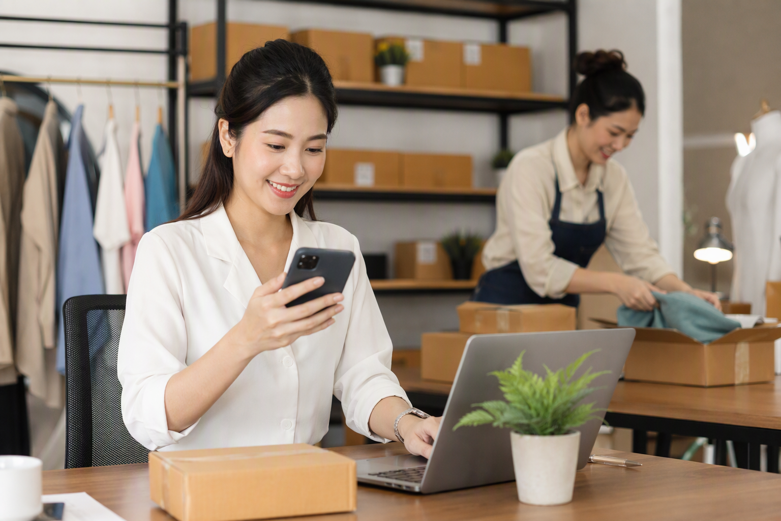 Chủ shop xác nhận đơn đã thanh toán và chăm sóc khách sau mua
