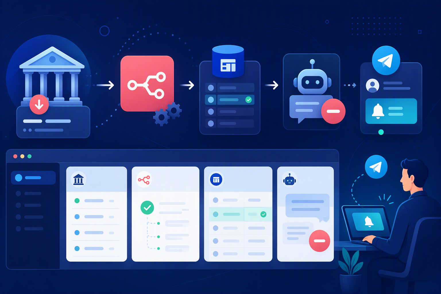 Workflow Bank Hub n8n đối soát chuyển khoản và cập nhật Smax.AI