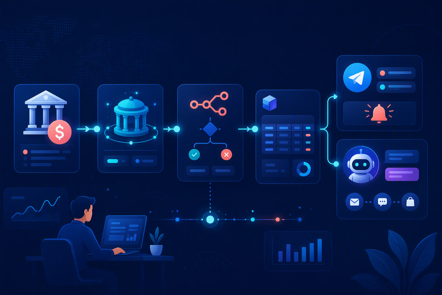 Workflow Bank Hub n8n NocoDB kích hoạt chăm sóc sau mua