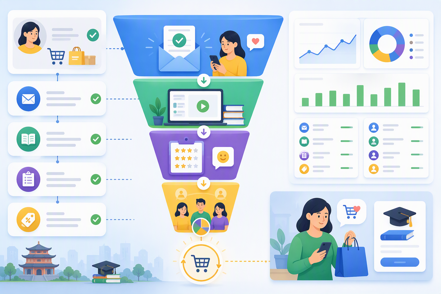 Phễu chăm sóc sau mua bằng Smax.AI và zBusiness