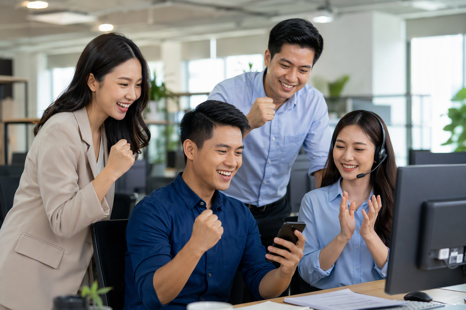 Đội sales theo dõi xác nhận thanh toán và chăm sóc khách