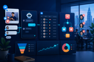 Ảnh đại diện case study cảnh báo task quá hạn cho lead Messenger Ads