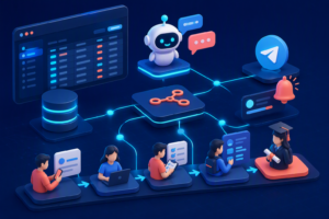 Case study giáo dục đồng bộ NocoDB chatbot Telegram