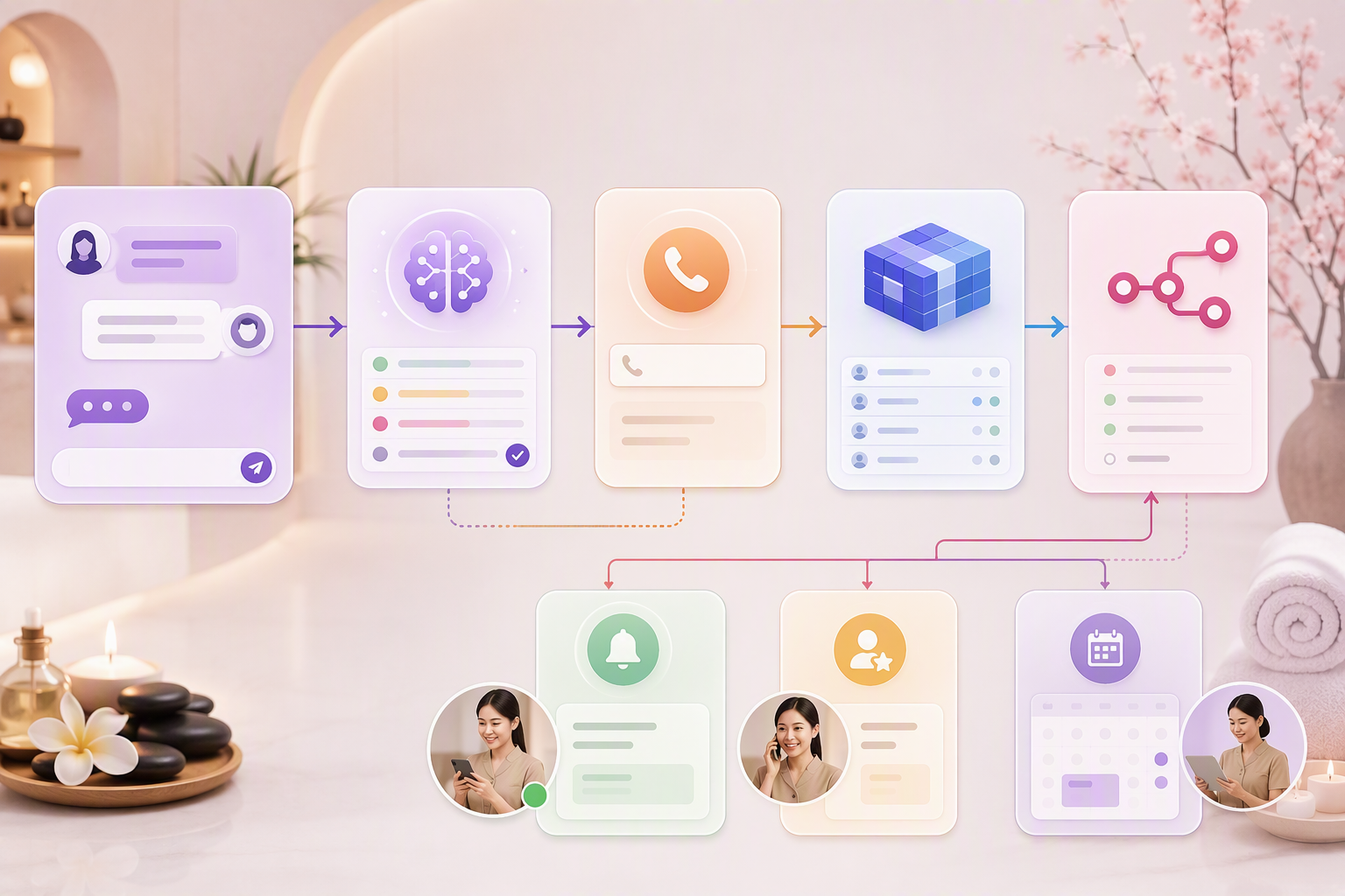 Workflow phân loại lead spa từ chatbot GenAI sang NocoDB và Follow Up