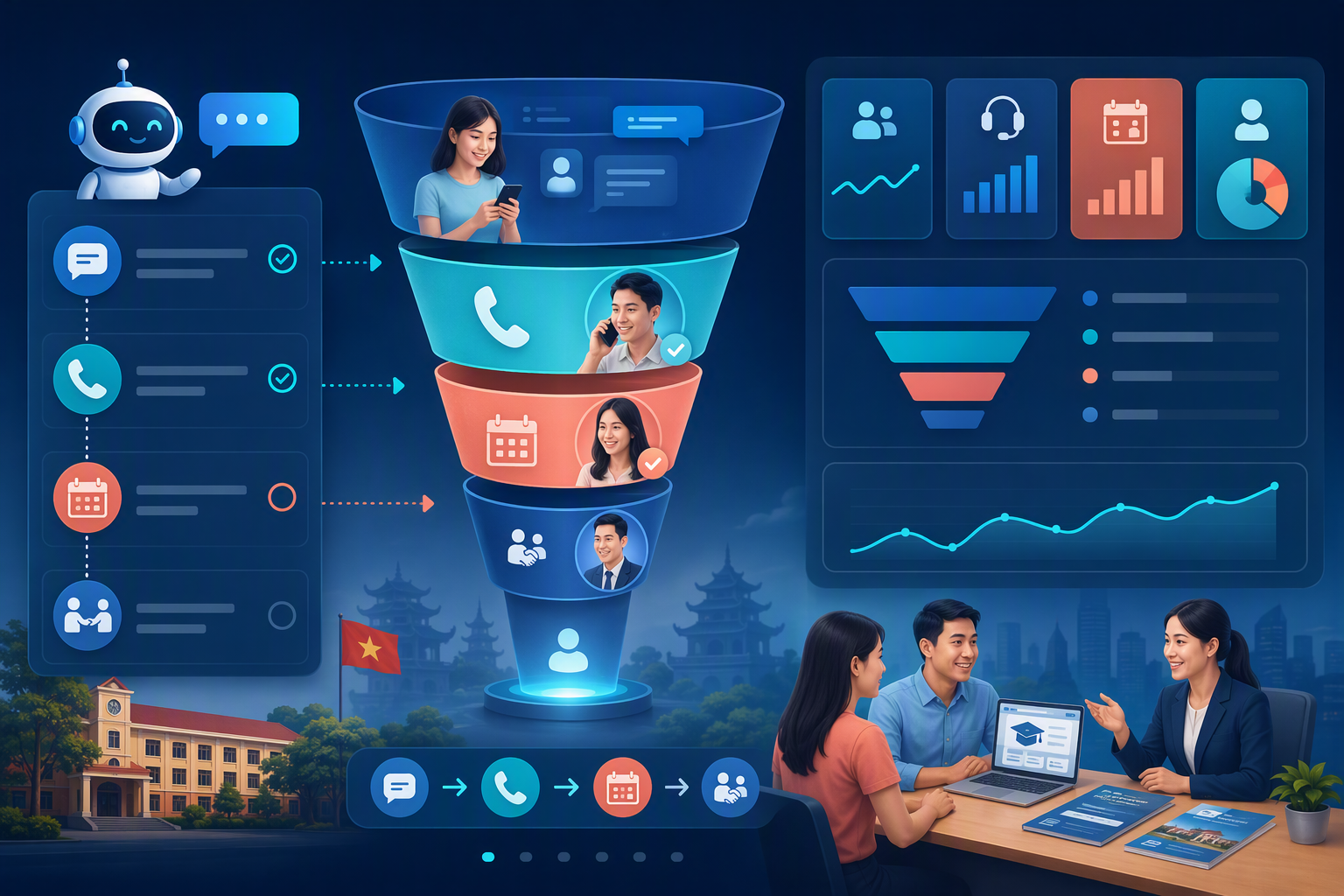 Phễu phân loại lead khoá học trước khi sales gọi