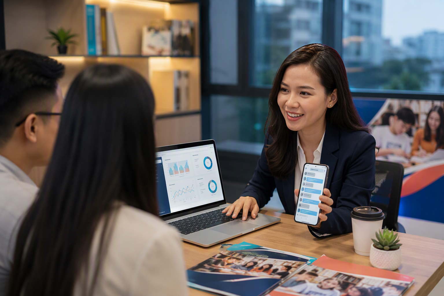Nhân viên tư vấn trung tâm đào tạo vận hành chatbot