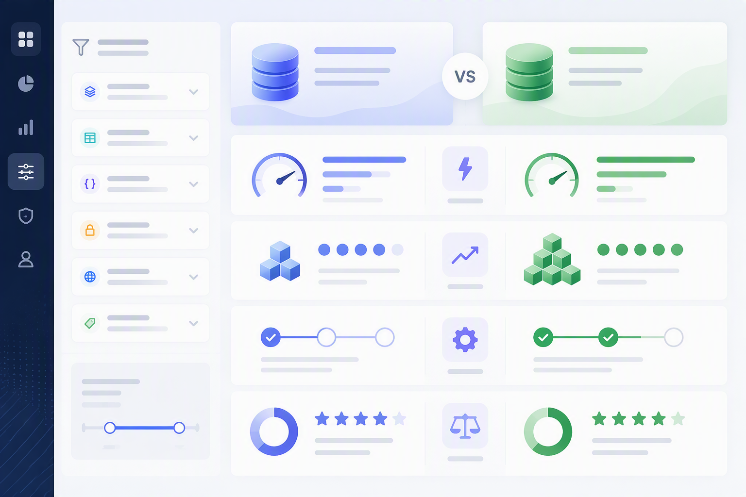 Dashboard so sánh Chroma và Qdrant