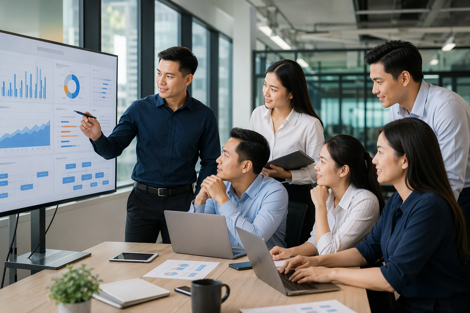 Đội sales CSKH theo dõi dashboard automation và Follow Up