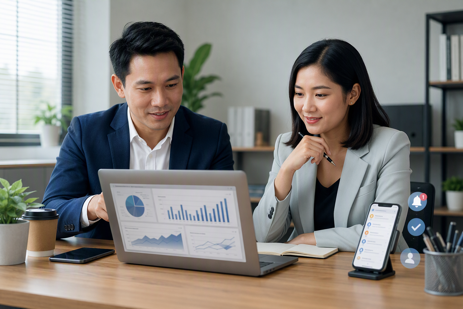 Đội sales theo dõi dashboard chăm sóc lead bằng automation