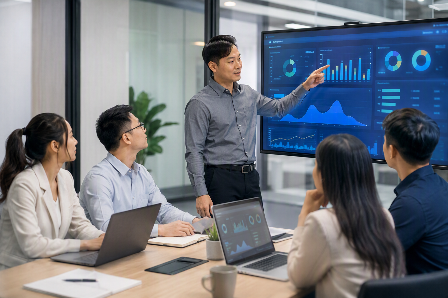 Đội vận hành Việt Nam theo dõi dashboard automation sau sales