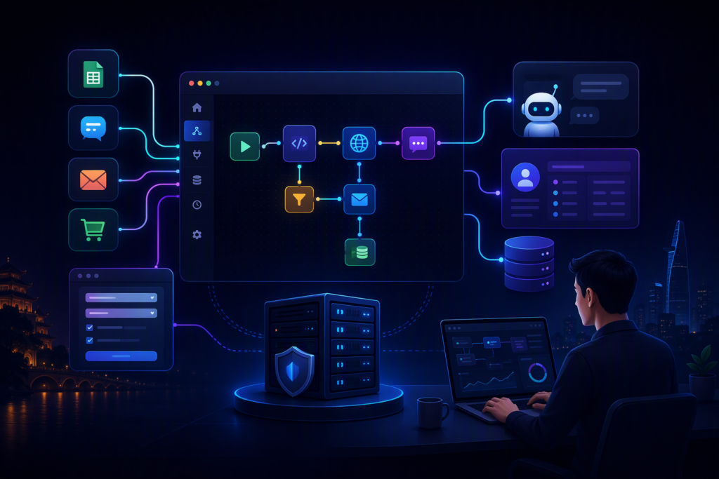 Activepieces workflow automation tự host cho doanh nghiệp nhỏ