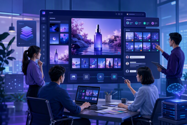 Minh họa InvokeAI như studio tạo ảnh AI tự host cho nội dung marketing