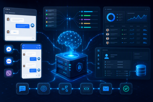 Minh họa Rasa như nền tảng chatbot NLU tự host cho sales và CSKH