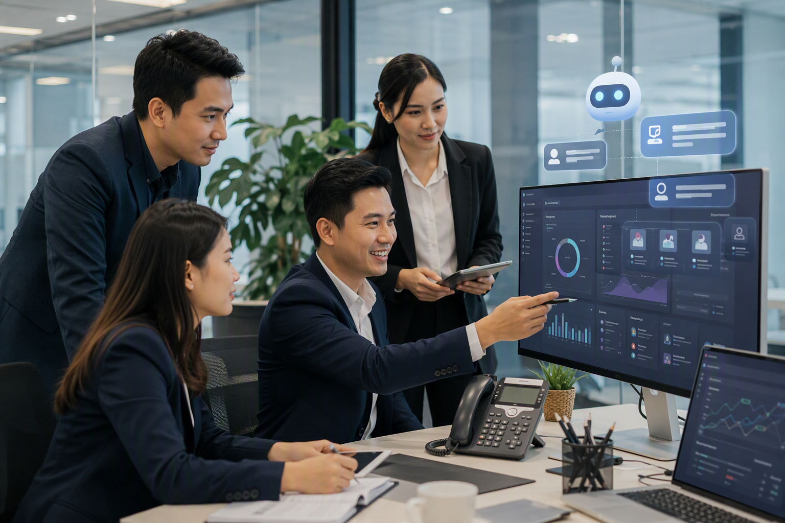 Đội sales theo dõi task gọi lại khách hàng trên dashboard CRM