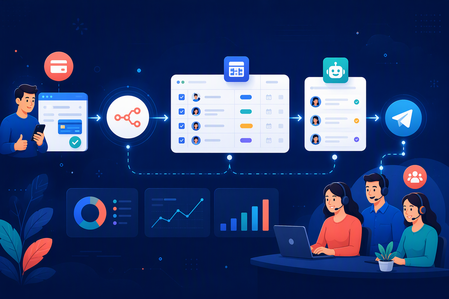 Workflow paid event tạo task chăm sóc sau mua trong NocoDB và Smax.AI