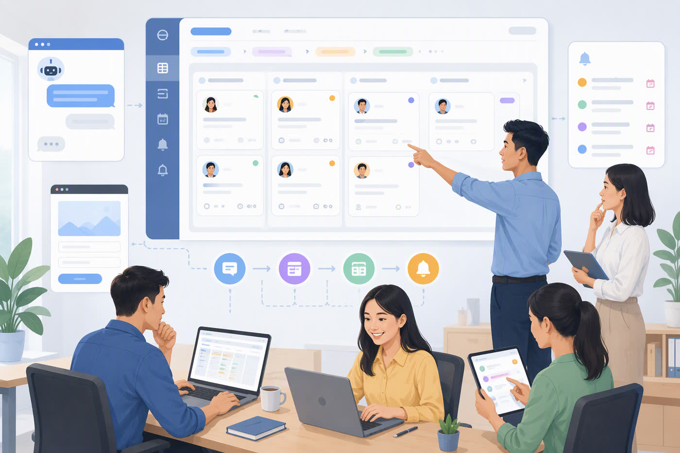 Đội sales dùng NocoDB như mini CRM để quản lý lead và lịch chăm sóc
