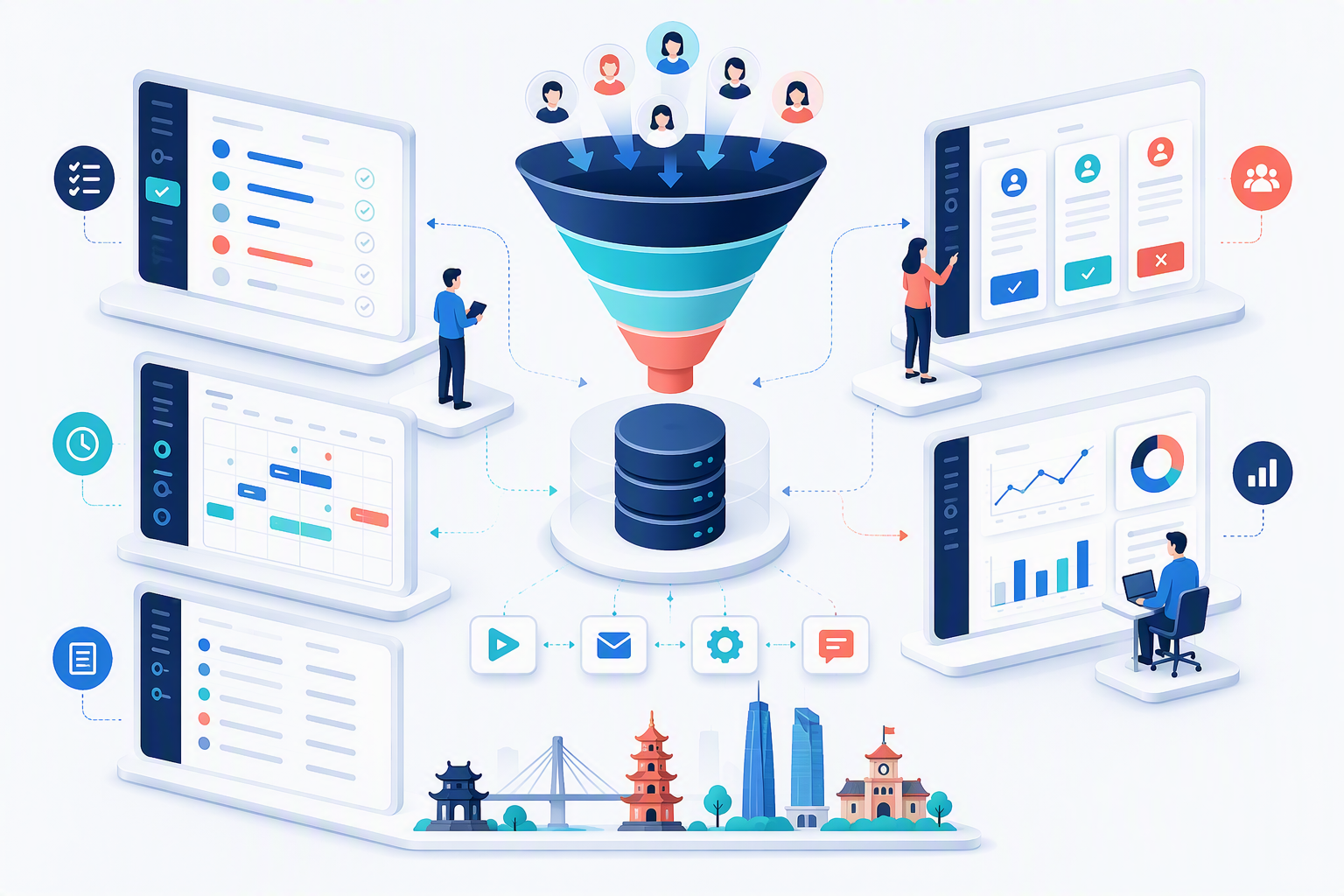 Checklist vận hành lead database task SLA và automation log bằng NocoDB