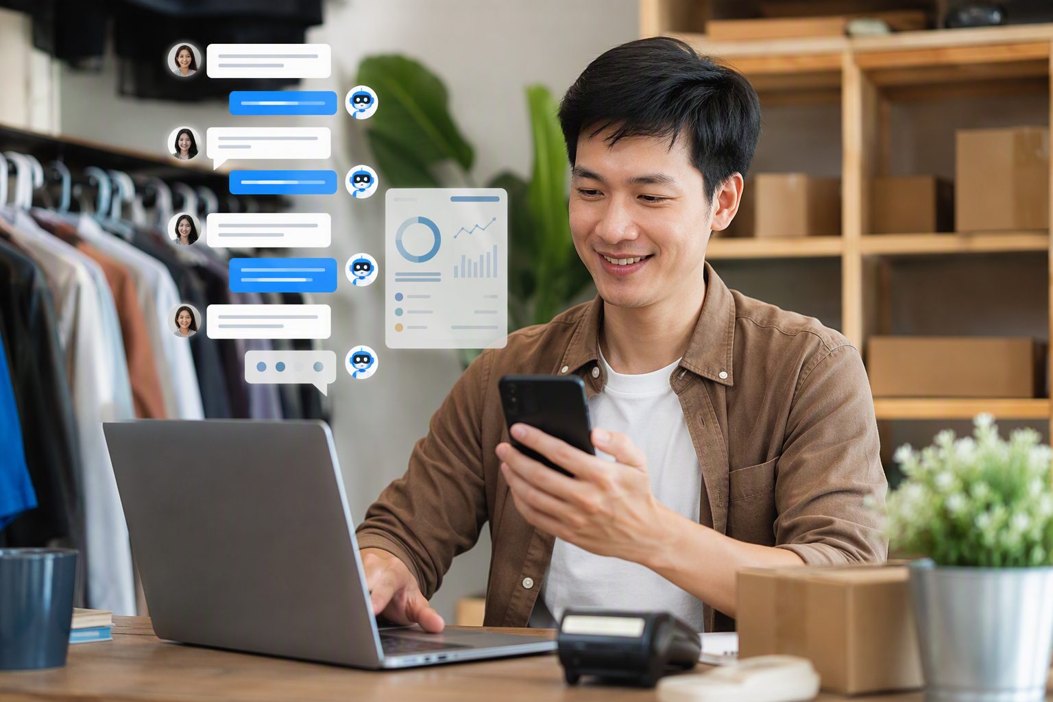 Chủ shop dùng chatbot automation và NocoDB để chăm sóc khách hàng