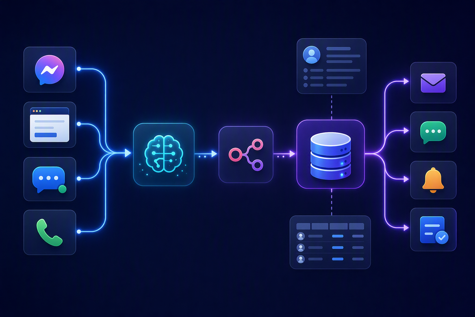 Workflow gom lead từ chatbot form website vào NocoDB qua n8n