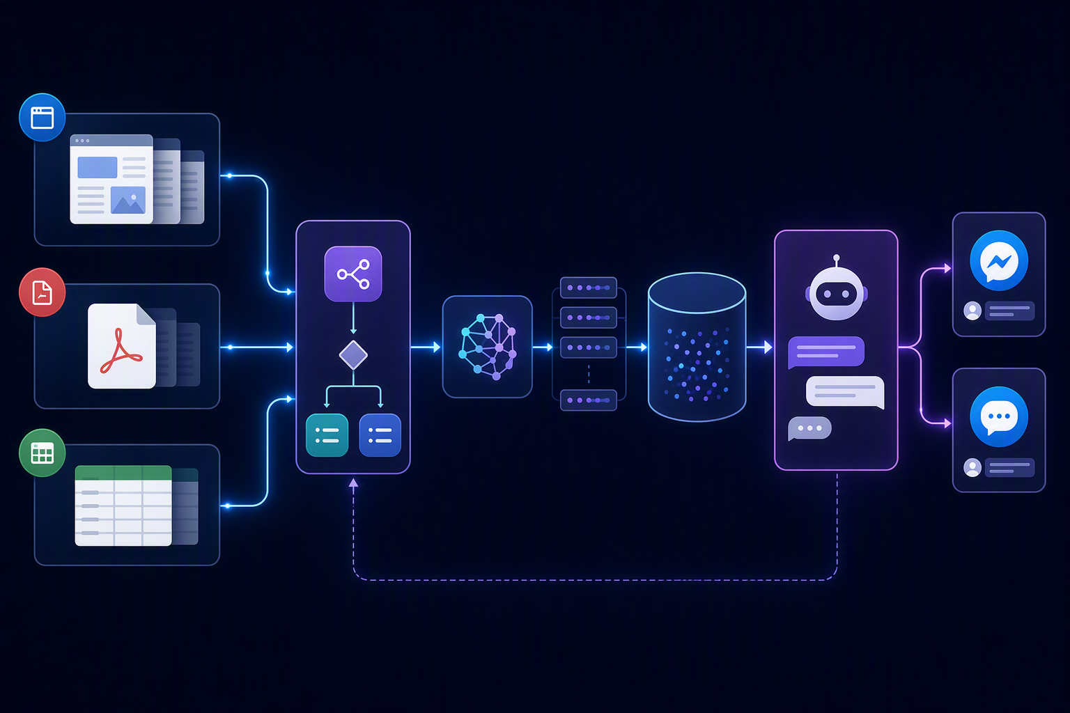 Workflow RAG với WordPress n8n Qdrant Smax.AI và chatbot đa kênh