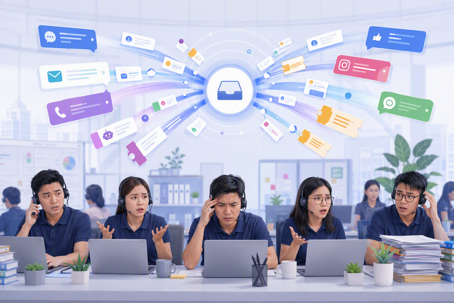 CSKH đa kênh bị rời rạc trước khi có helpdesk trung tâm