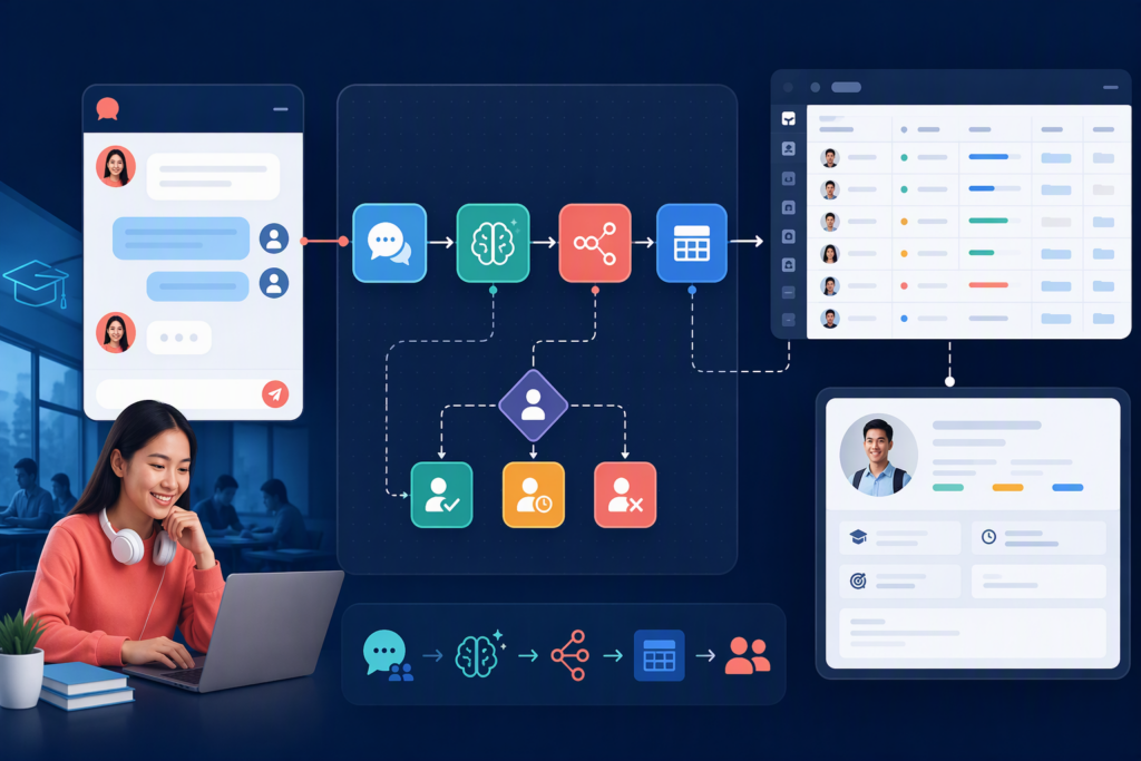 Livechat Website và GenAI lọc học viên trước khi sales gọi