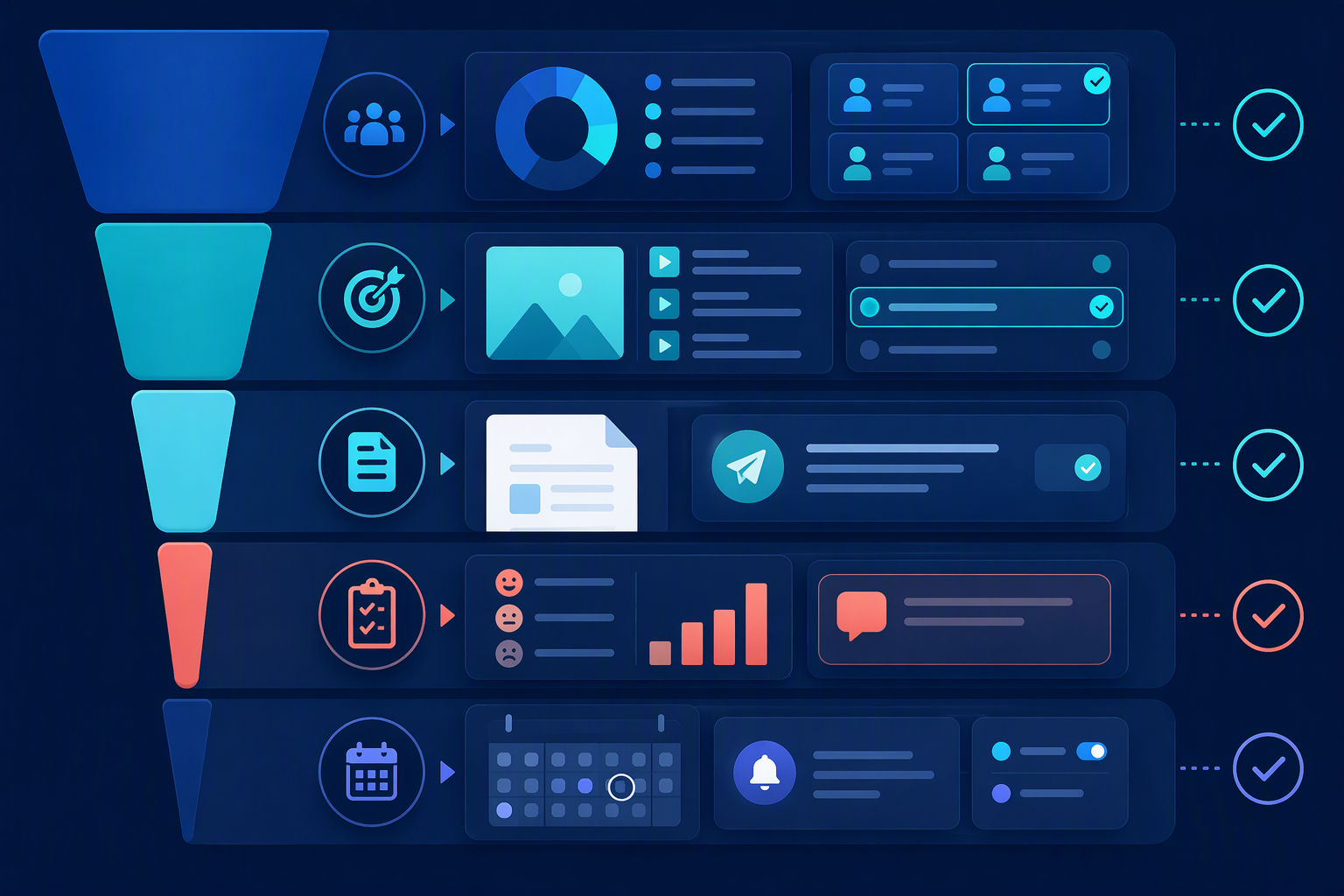 Checklist phễu tư vấn học viên bằng NocoDB Content Library