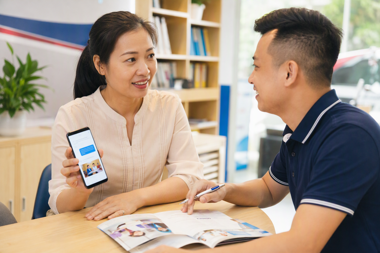 Học viên nhận tư vấn qua chatbot và automation trung tâm đào tạo