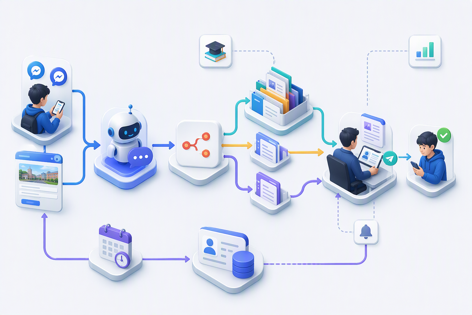 Workflow Smax.AI n8n NocoDB gợi ý tài liệu tư vấn cho học viên
