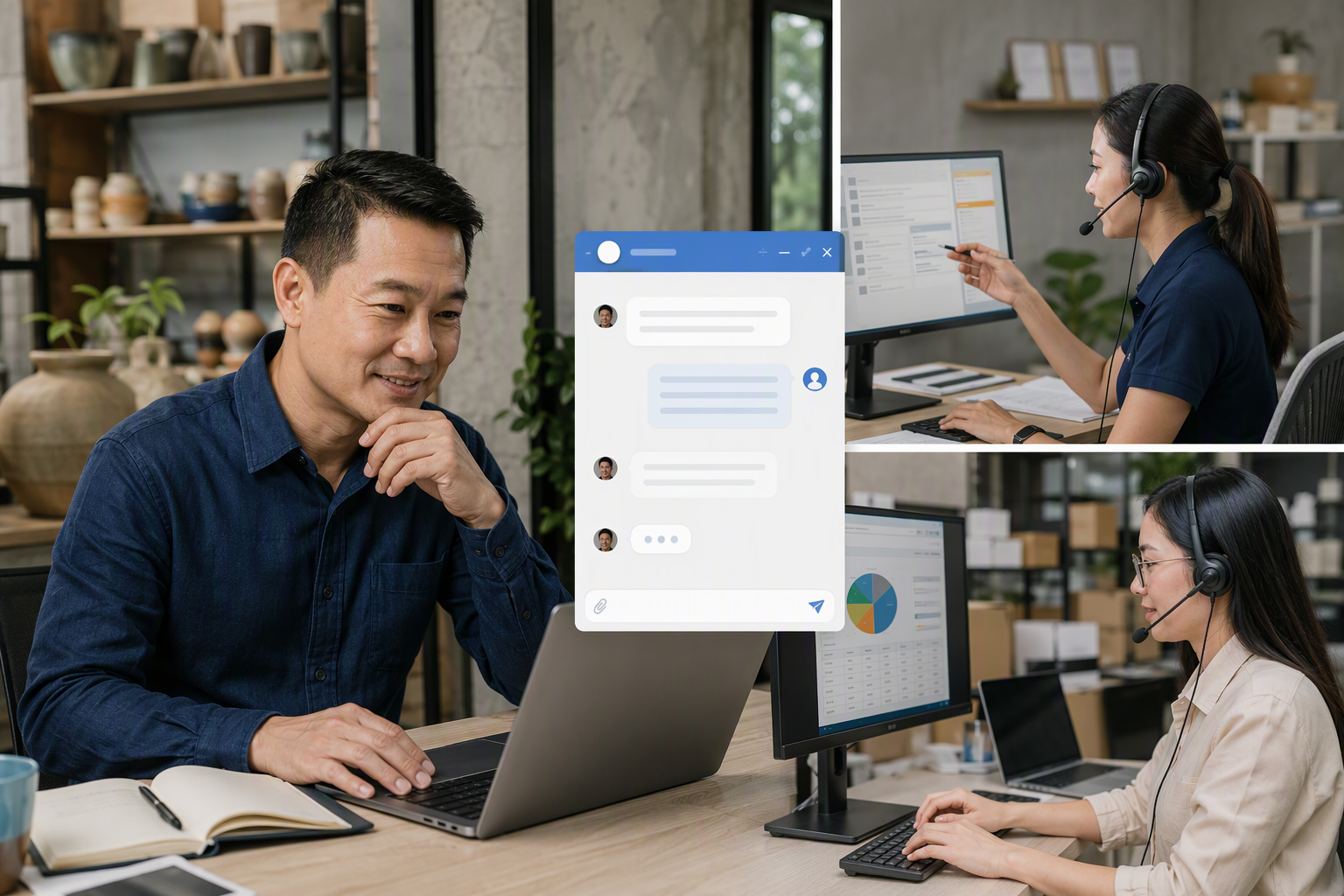 Doanh nghiệp dùng livechat cho tư vấn