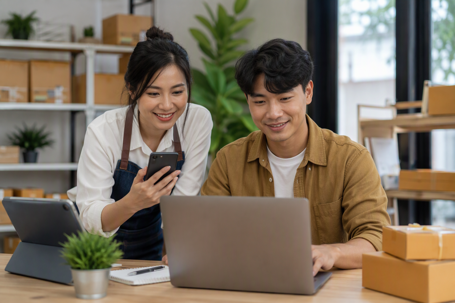 Chủ doanh nghiệp dùng chatbot và automation để quản lý nội dung chăm sóc khách hàng