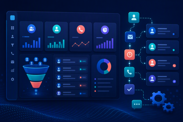 Tổng quan dashboard mini CRM cho lead và SLA sales