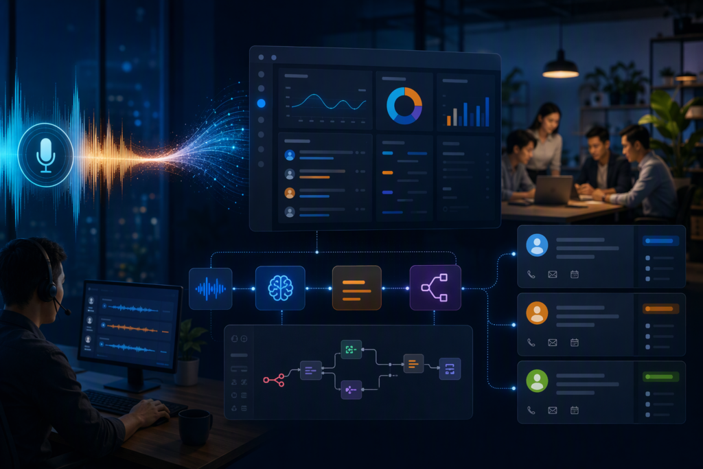 faster-whisper chuyển giọng nói thành dữ liệu sales và CSKH