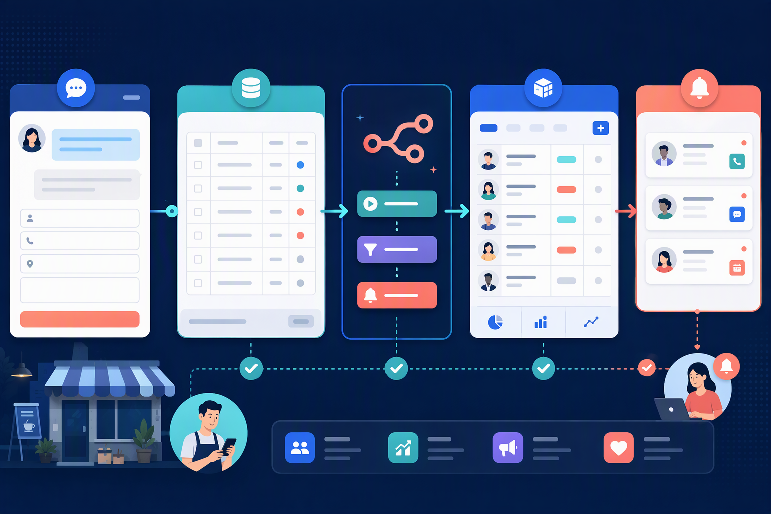 Sơ đồ Form Builder, Data Table, n8n và NocoDB cho ticket bảo hành