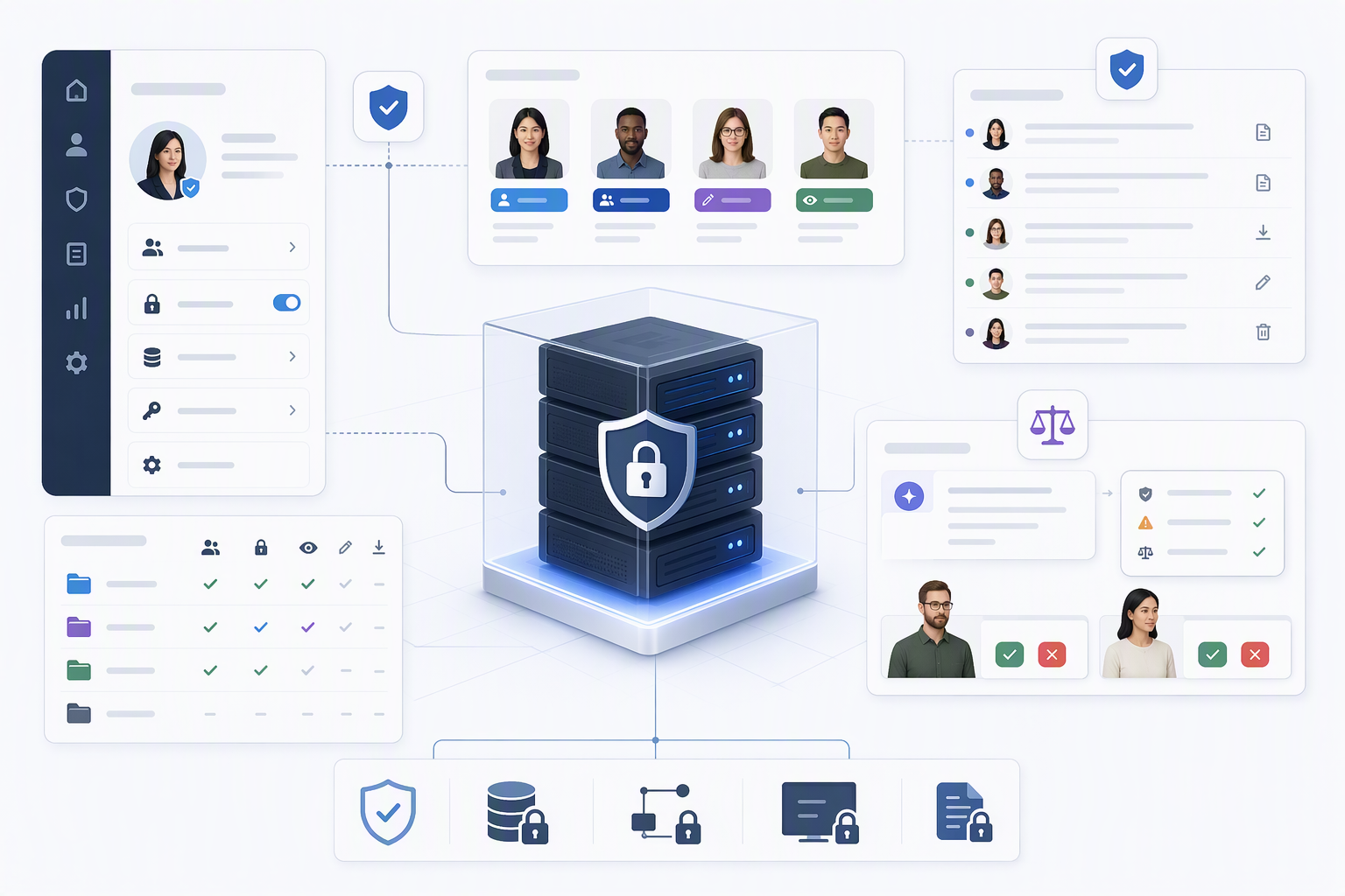 Quản trị người dùng, quyền truy cập và dữ liệu khi tự host cổng chat AI