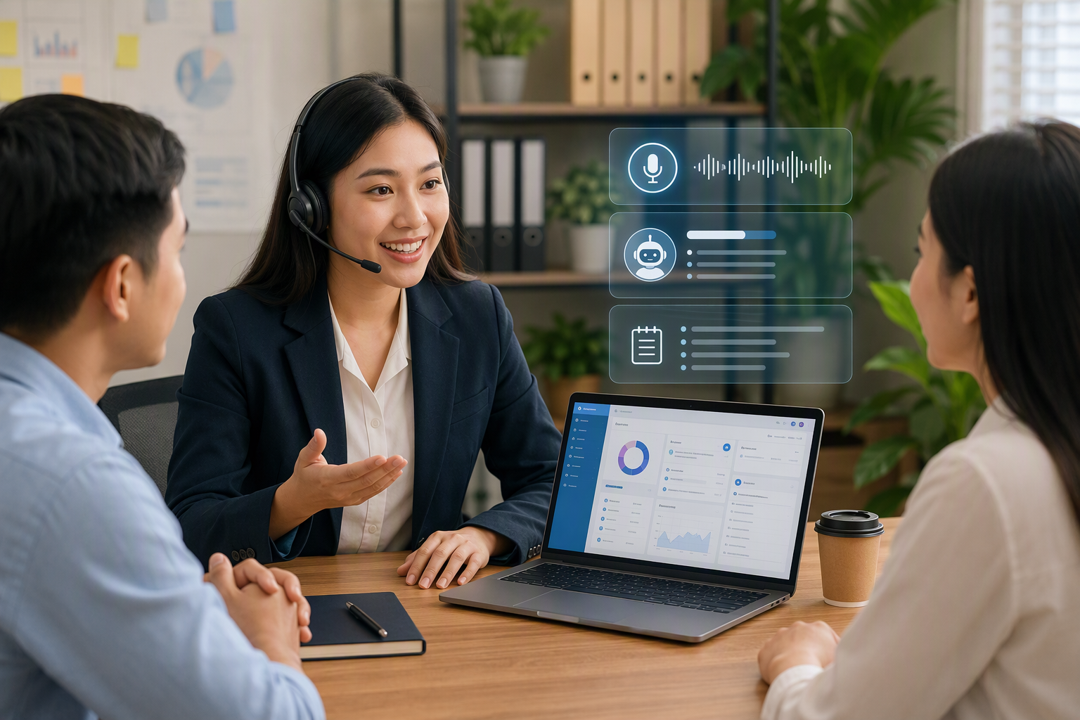 Đội sales dùng voice AI realtime để tư vấn và tóm tắt cuộc gọi