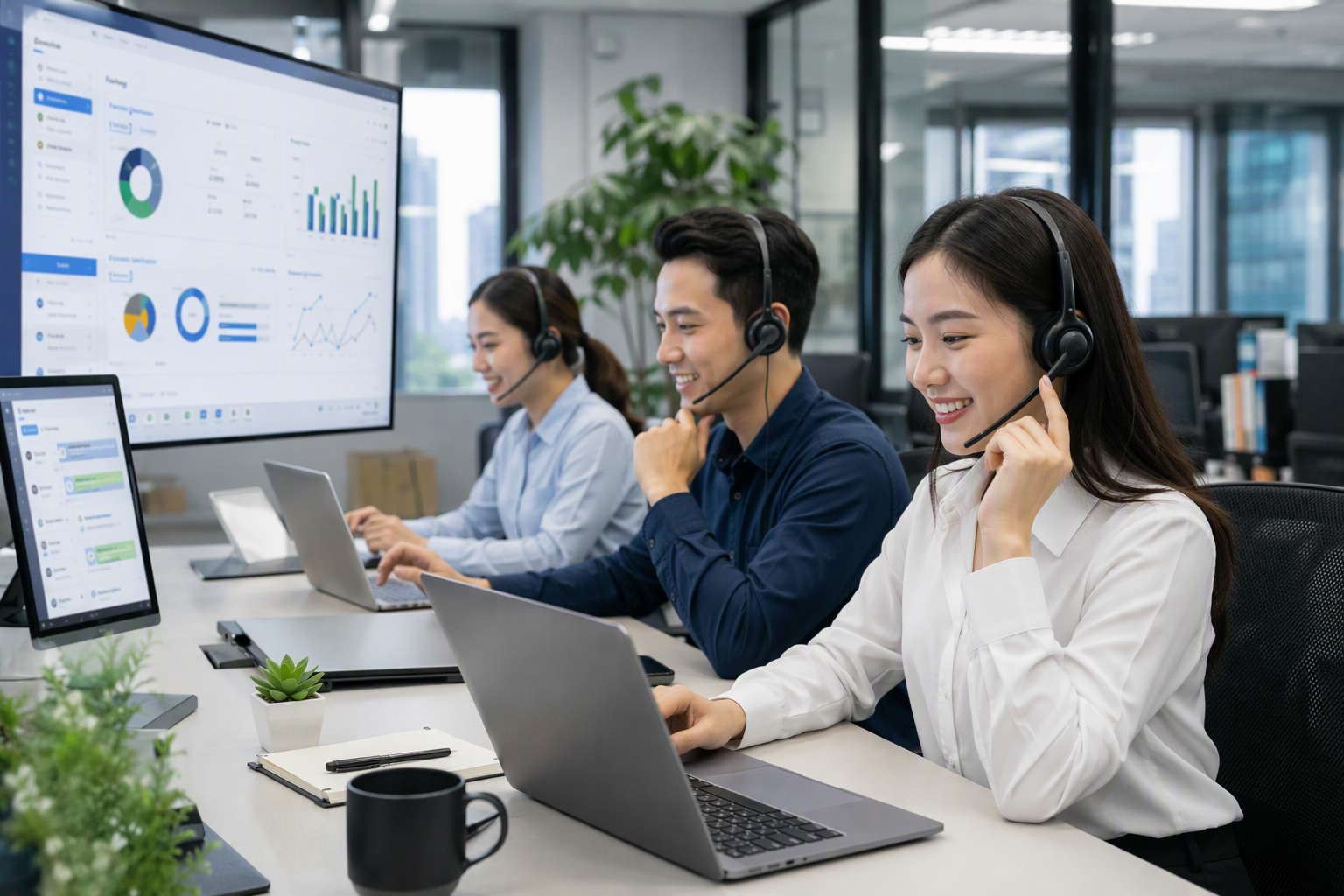 Nhân viên CSKH vận hành dashboard Follow Up sau mua