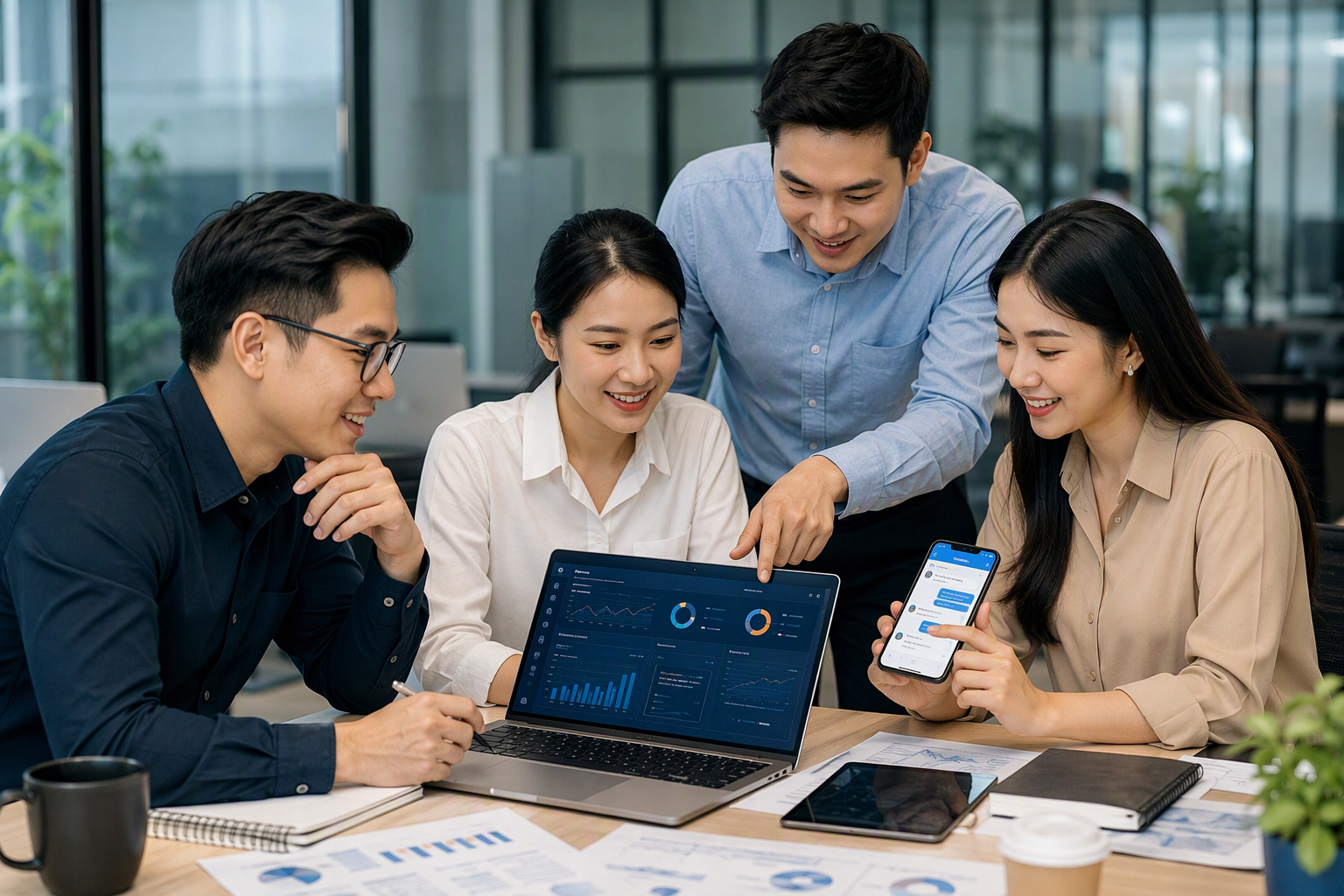 Đội sales và marketing vận hành dashboard lead từ NocoDB mini CRM