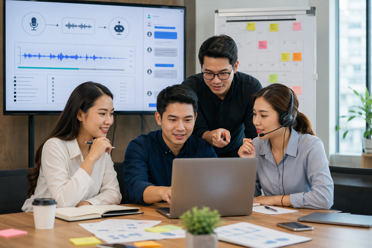 Đội marketing và CSKH vận hành workflow tạo audio tự động