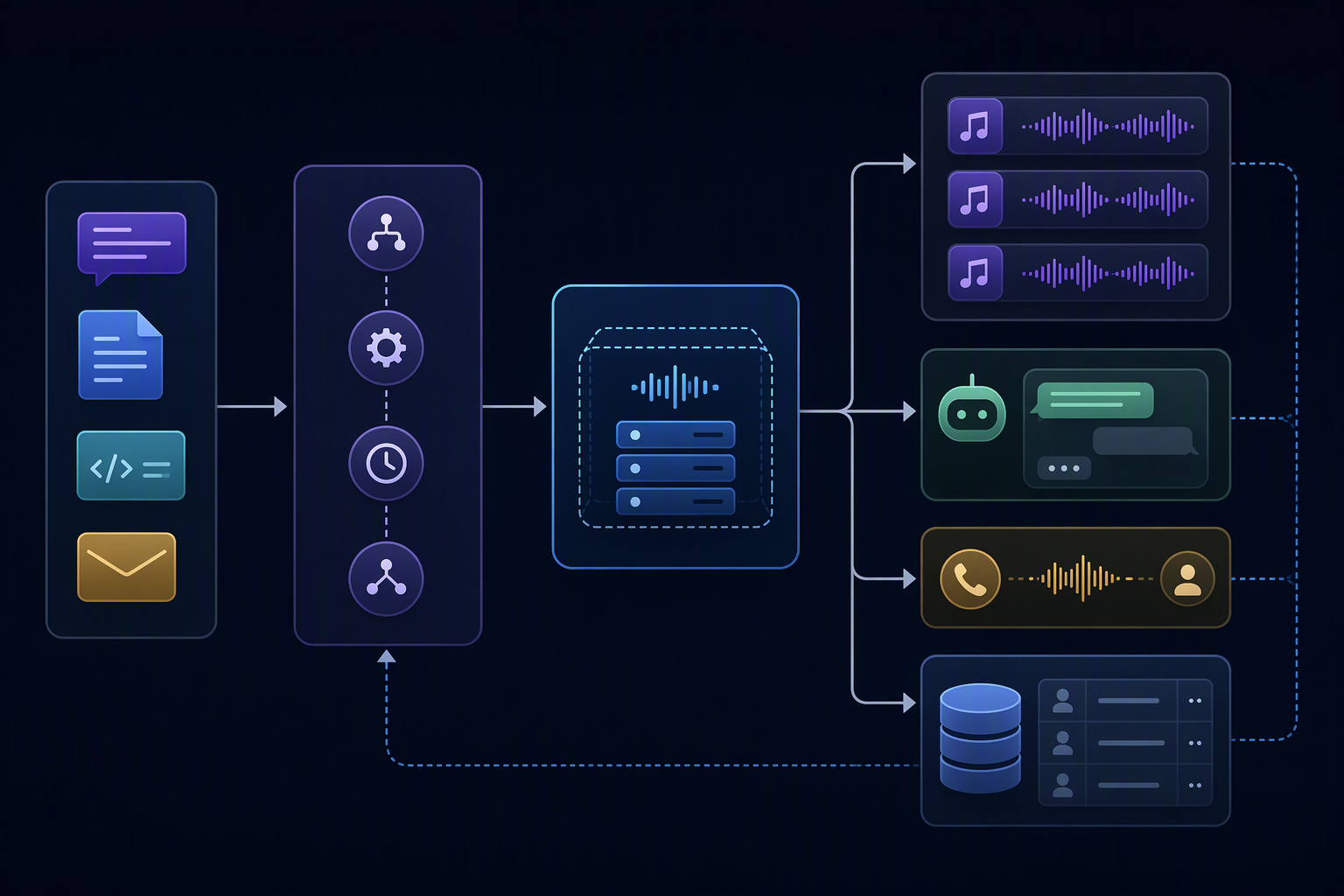 Sơ đồ kiến trúc tự host Piper TTS kết nối automation và các kênh khách hàng