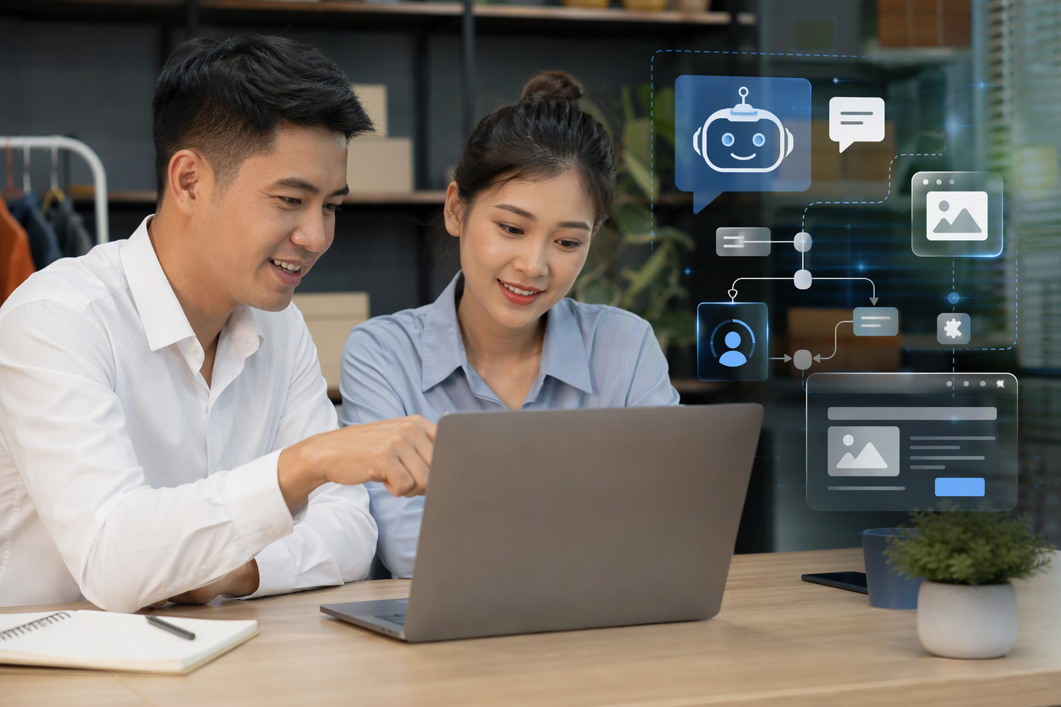 chủ doanh nghiệp Việt Nam dùng WordPress automation và chatbot