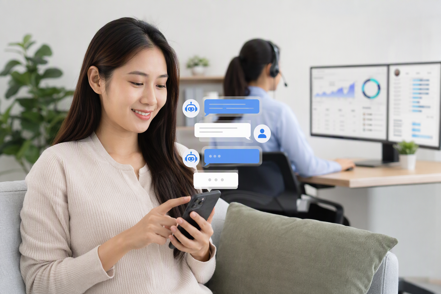 Khách hàng được chatbot chuyển chuyên viên đúng ngữ cảnh