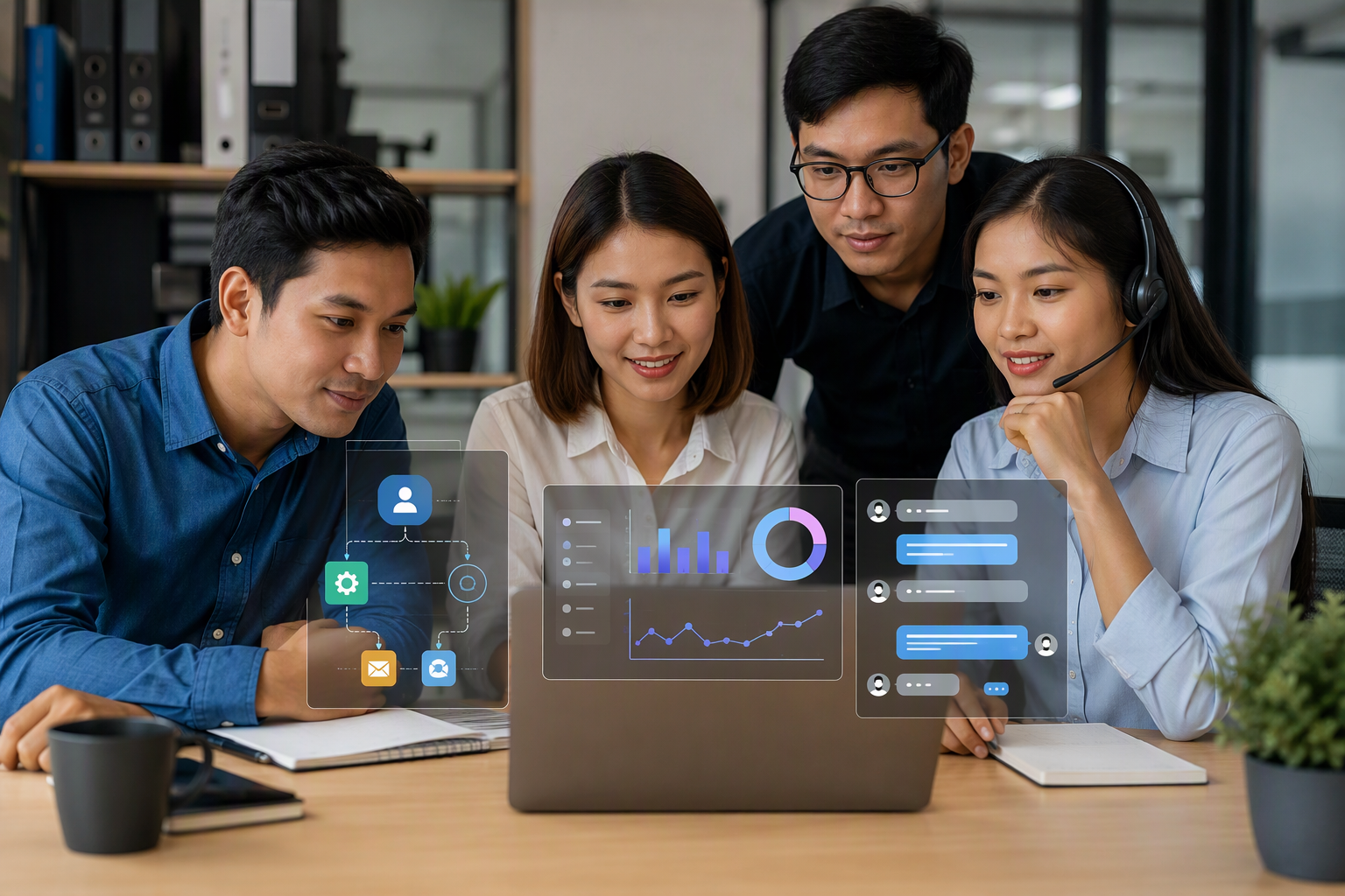 Đội vận hành dùng NocoDB để theo dõi lead và chăm sóc khách