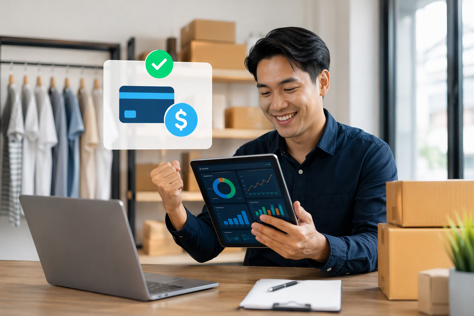 Chủ shop theo dõi hiệu quả quảng cáo sau khi tự động hóa CAPI