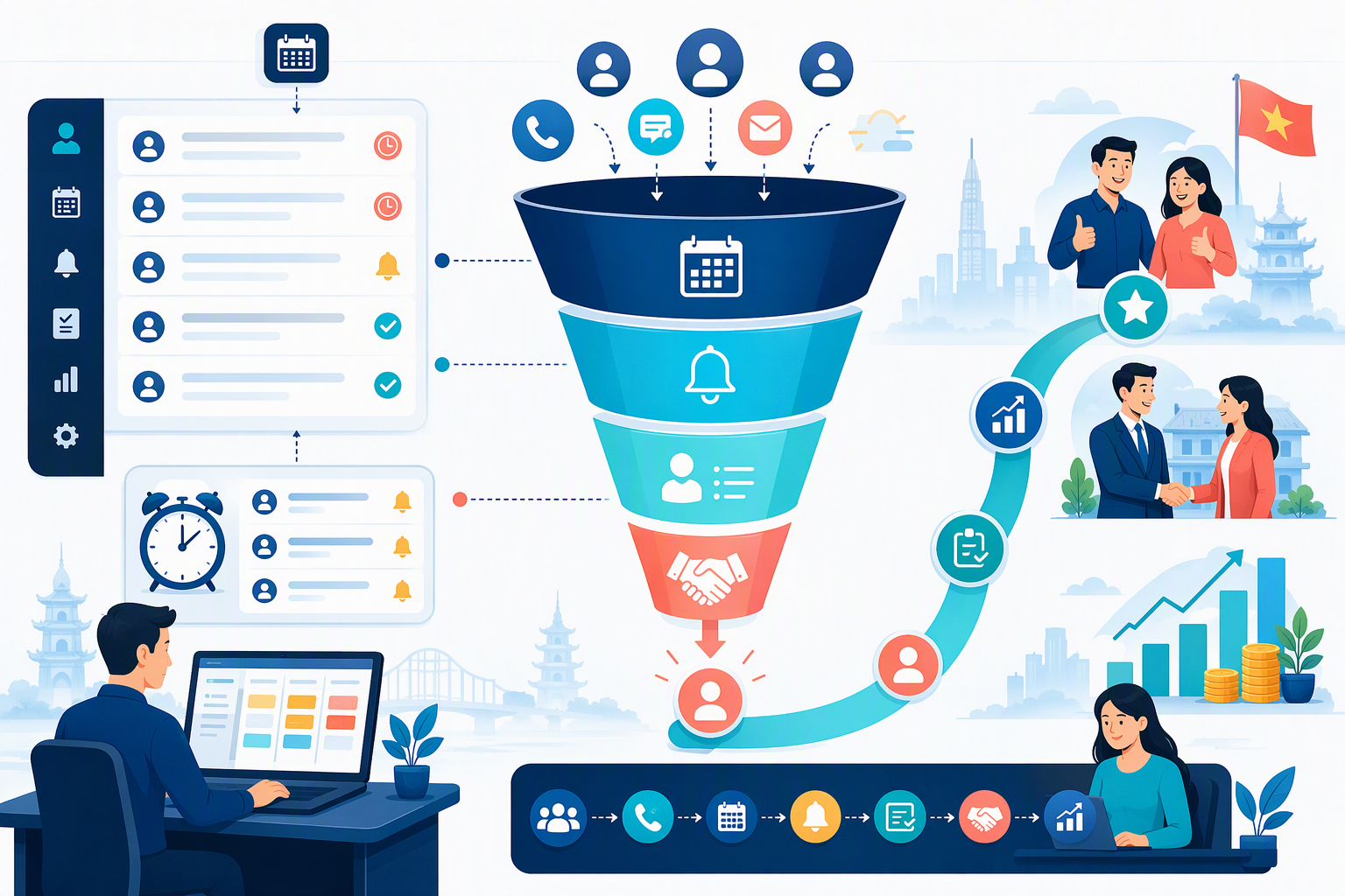 Checklist chăm sóc lead đã đặt lịch tư vấn nhưng chưa xác nhận